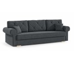 Elegantes 3-Sitzer-Sofa, Couch mit Schlaffunktion und Bettkasten, TRIVIO K2