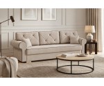 Elegantes 3-Sitzer-Sofa, Couch mit Schlaffunktion und Bettkasten, TRIVIO K2