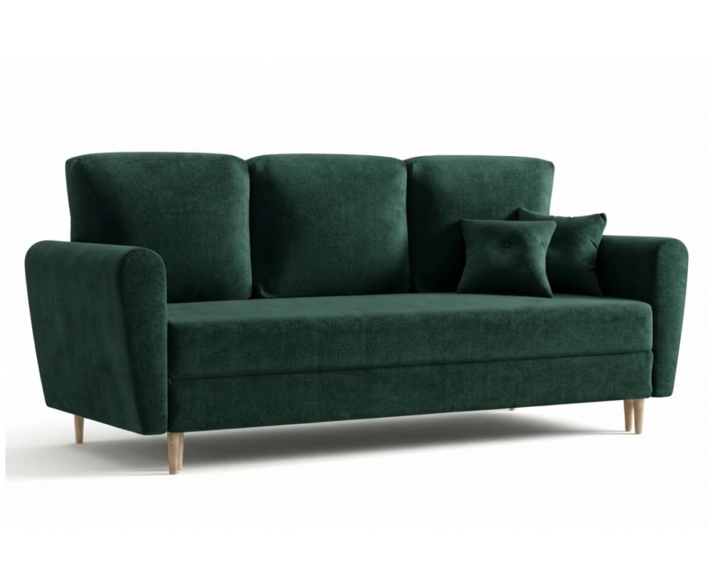 Schlafcouch im skandinavischen Stil mit Bettkasten, 3-Sitzer-Sofa, TRIVIO K3
