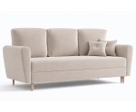 Schlafcouch im skandinavischen Stil mit Bettkasten, 3-Sitzer-Sofa, TRIVIO K3
