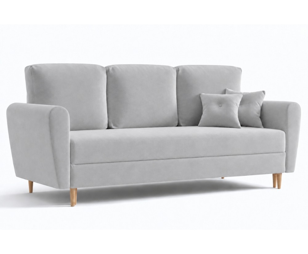Schlafcouch im skandinavischen Stil mit Bettkasten, 3-Sitzer-Sofa, TRIVIO K3