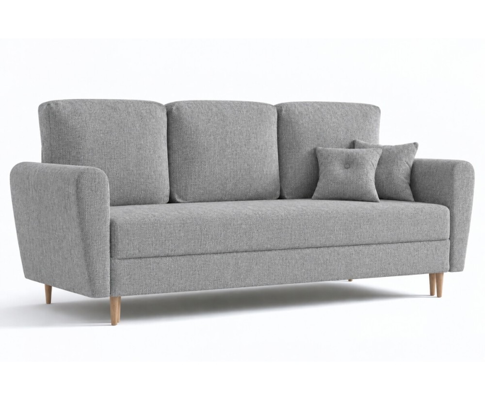 Schlafcouch im skandinavischen Stil mit Bettkasten, 3-Sitzer-Sofa, TRIVIO K3