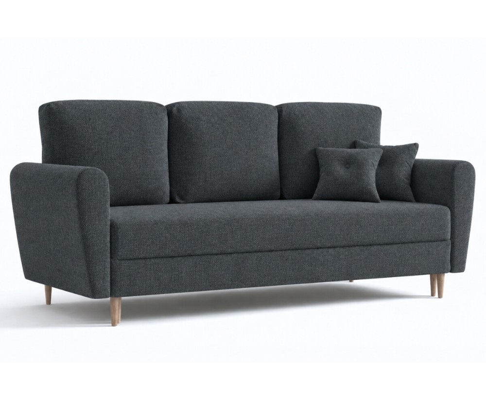 Schlafcouch im skandinavischen Stil mit Bettkasten, 3-Sitzer-Sofa, TRIVIO K3