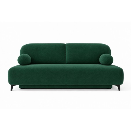 Schlafcouch, 2-Sitzer-Sofa mit Schlaffunktion und Bettkasten, Stoff Boucle, TRIVIO K15