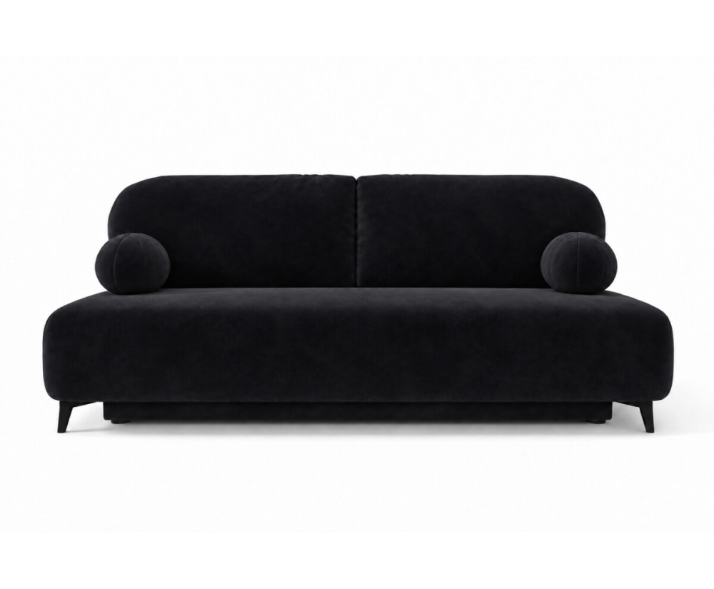 Schlafcouch, 2-Sitzer-Sofa mit Schlaffunktion und Bettkasten, Stoff Boucle, TRIVIO K15