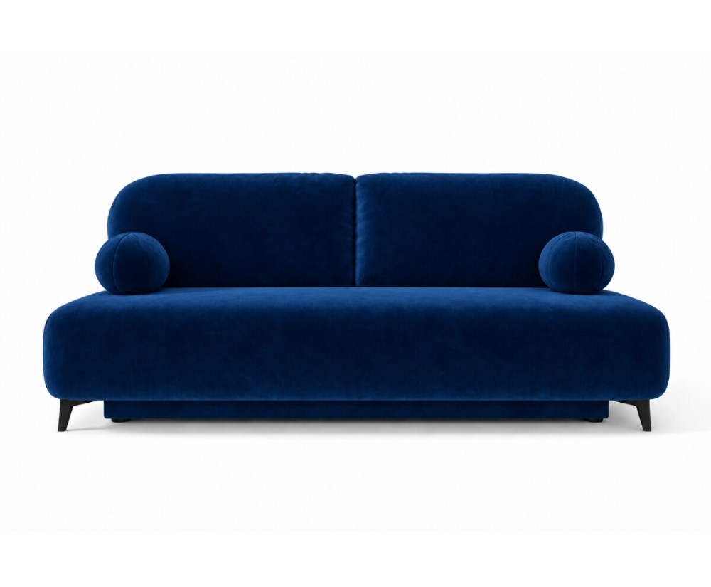 Schlafcouch, 2-Sitzer-Sofa mit Schlaffunktion und Bettkasten, Stoff Boucle, TRIVIO K15