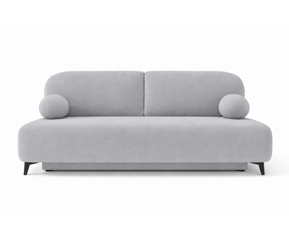 Schlafcouch, 2-Sitzer-Sofa mit Schlaffunktion und Bettkasten, Stoff Boucle, TRIVIO K15