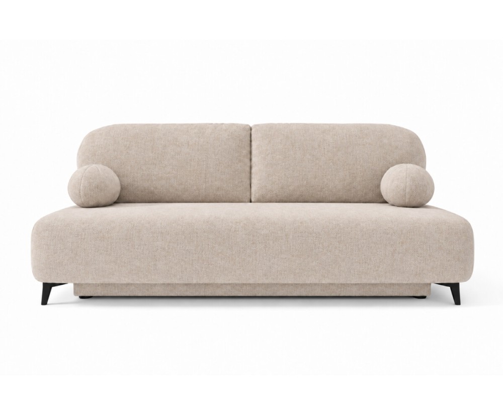Schlafcouch, 2-Sitzer-Sofa mit Schlaffunktion und Bettkasten, Stoff Boucle, TRIVIO K15 Schlafcouch, 2-Sitzer-Sofa mit Schlaffunktion und Bettkasten, Stoff Boucle, TRIVIO K15