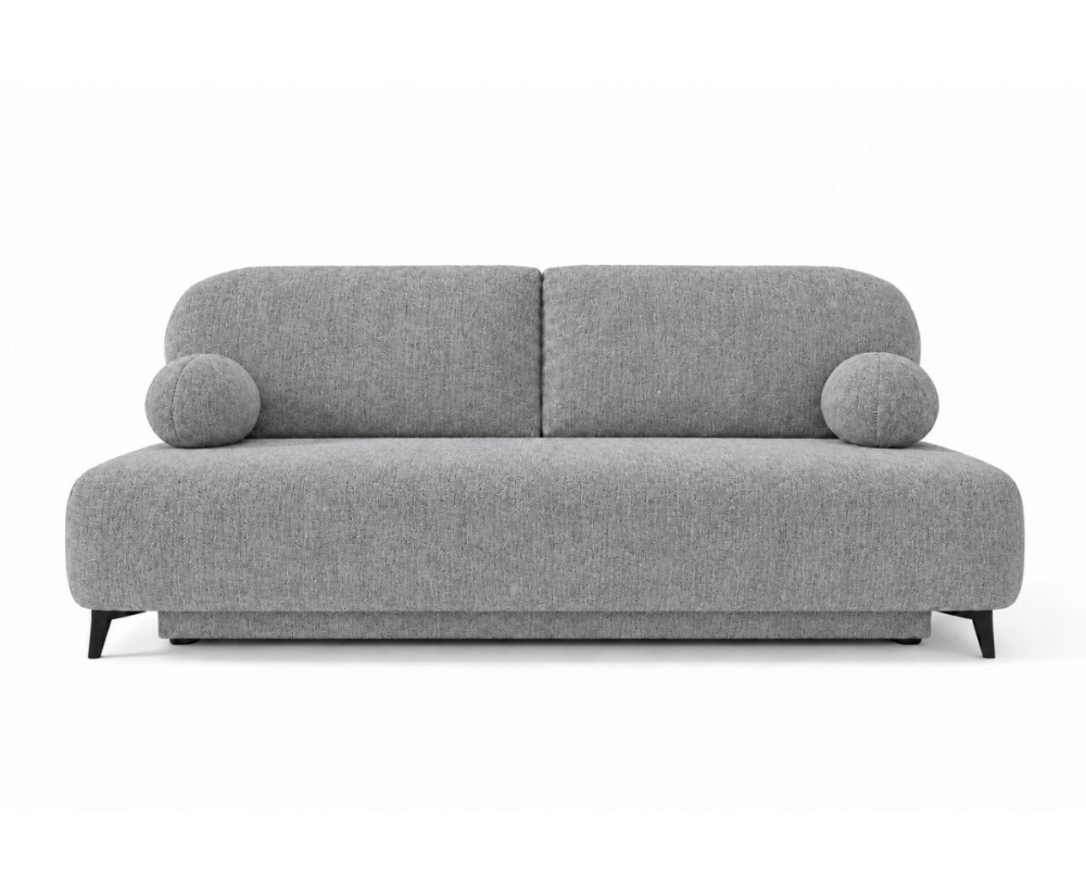 Schlafcouch, 2-Sitzer-Sofa mit Schlaffunktion und Bettkasten, Stoff Boucle, TRIVIO K15