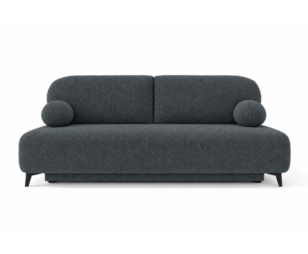 Schlafcouch, 2-Sitzer-Sofa mit Schlaffunktion und Bettkasten, Stoff Boucle, TRIVIO K15