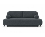 Schlafcouch, 2-Sitzer-Sofa mit Schlaffunktion und Bettkasten, Stoff Boucle, TRIVIO K15