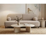 Schlafcouch, 2-Sitzer-Sofa mit Schlaffunktion und Bettkasten, Stoff Boucle, TRIVIO K15