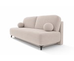 Schlafcouch, 2-Sitzer-Sofa mit Schlaffunktion und Bettkasten, Stoff Boucle, TRIVIO K15