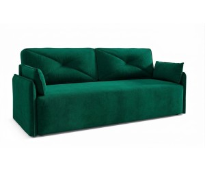 Schlafcouch mit Rückenkissen, 2-Sitzer-Sofa mit Schlaffunktion und Bettkasten, TRIVIO K9