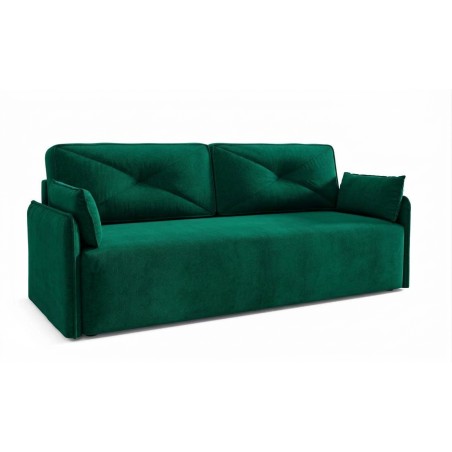 Schlafcouch mit Rückenkissen, 2-Sitzer-Sofa mit Schlaffunktion und Bettkasten, TRIVIO K9