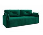 Schlafcouch mit Rückenkissen, 2-Sitzer-Sofa mit Schlaffunktion und Bettkasten, TRIVIO K9
