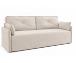 Schlafcouch mit Rückenkissen, 2-Sitzer-Sofa mit Schlaffunktion und Bettkasten, TRIVIO K9