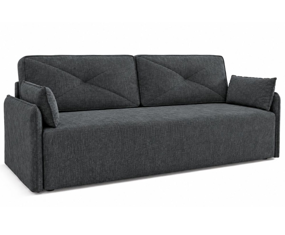 Schlafcouch mit Rückenkissen, 2-Sitzer-Sofa mit Schlaffunktion und Bettkasten, TRIVIO K9