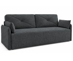 Schlafcouch mit Rückenkissen, 2-Sitzer-Sofa mit Schlaffunktion und Bettkasten, TRIVIO K9