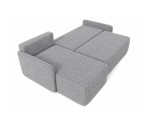 Ecksofa mit Schlaffunktion und Bettkasten, Ottomane universal, Stoff ABRIAMO Boucle, Farbvarianten, TRIVIO N9
