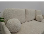 Ecksofa mit Schlaffunktion und Bettkasten, Ottomane universal, Stoff ABRIAMO Boucle, Farbvarianten, TRIVIO N9