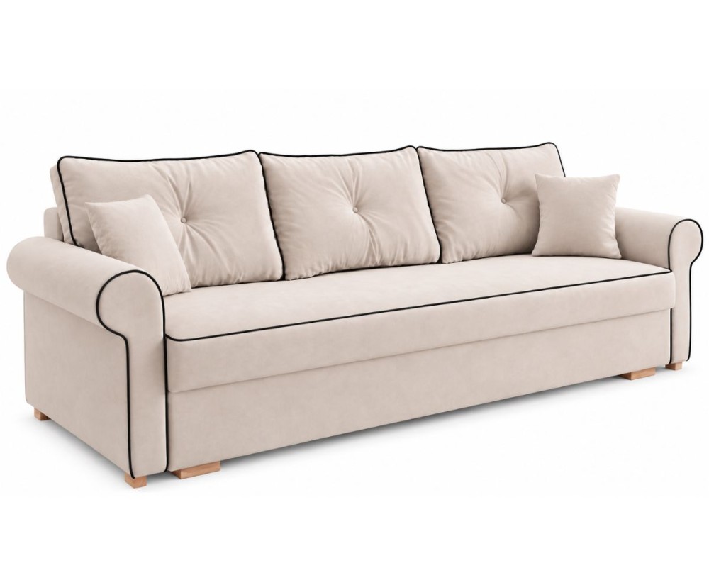 Elegantes 3-Sitzer-Sofa mit Schlaffunktion und Bettkasten, Schlafcouch, TRIVIO K4 Elegantes 3-Sitzer-Sofa mit Schlaffunktion und Bettkasten, Schlafcouch, TRIVIO K4