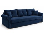 Elegantes 3-Sitzer-Sofa mit Schlaffunktion und Bettkasten, Schlafcouch, TRIVIO K4