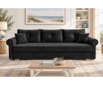 Elegantes 3-Sitzer-Sofa mit Schlaffunktion und Bettkasten, Schlafcouch, TRIVIO K4