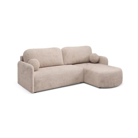 Ecksofa rechts / links mit Schlaffunktion und Bettkasten, Chenille-Stoff, TRIVIO N10