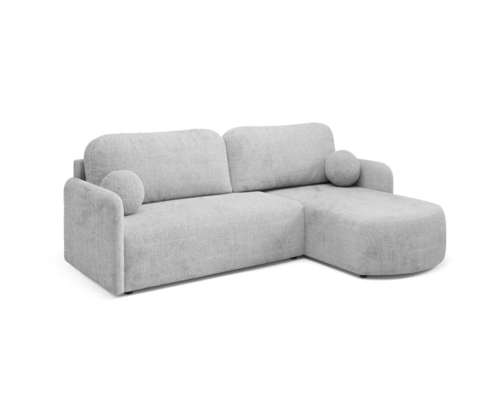 Ecksofa rechts / links mit Schlaffunktion und Bettkasten, Chenille-Stoff, TRIVIO N10 Ecksofa rechts / links mit Schlaffunktion und Bettkasten, Chenille-Stoff, TRIVIO N10