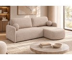 Ecksofa rechts / links mit Schlaffunktion und Bettkasten, Chenille-Stoff, TRIVIO N10 Ecksofa rechts / links mit Schlaffunktion und Bettkasten, Chenille-Stoff, TRIVIO N10