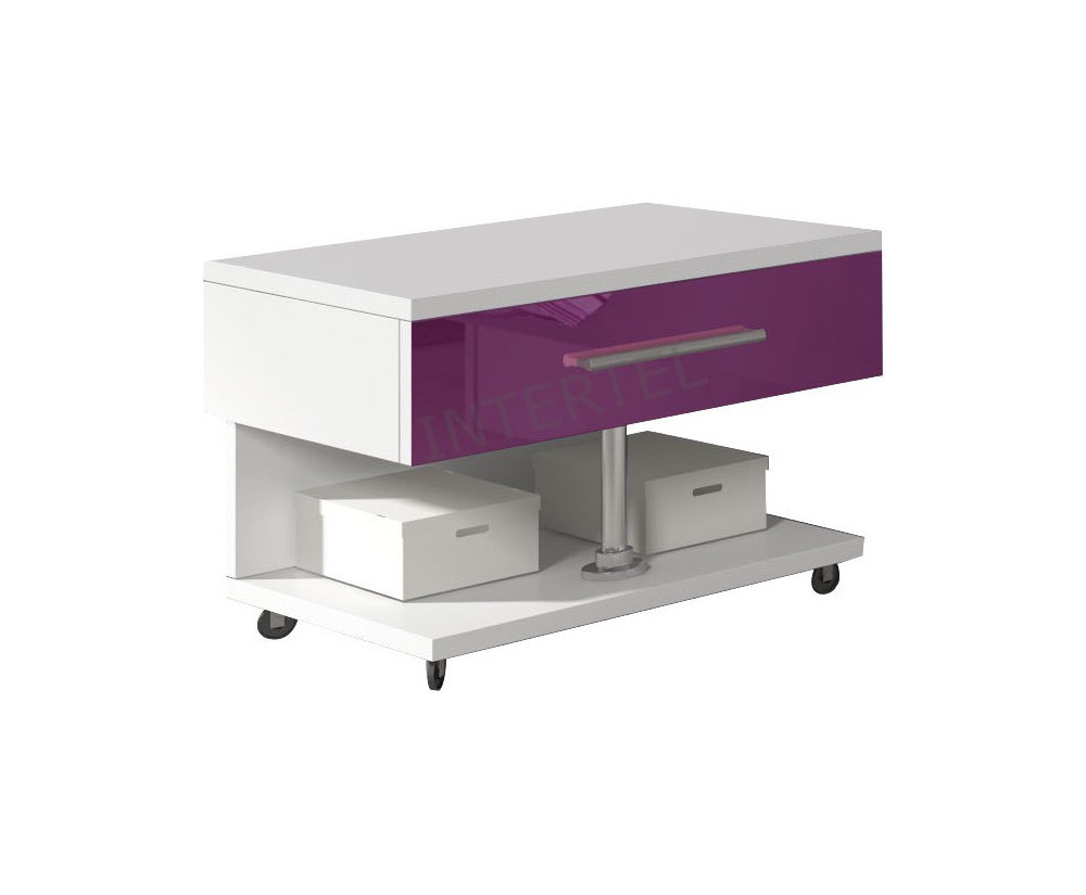 Nachttisch auf Rädern für Jugendliche, Hochglanz, Farbvarianten, MAJA Nachttisch auf Rädern für Jugendliche, Hochglanz, Farbvarianten, MAJA