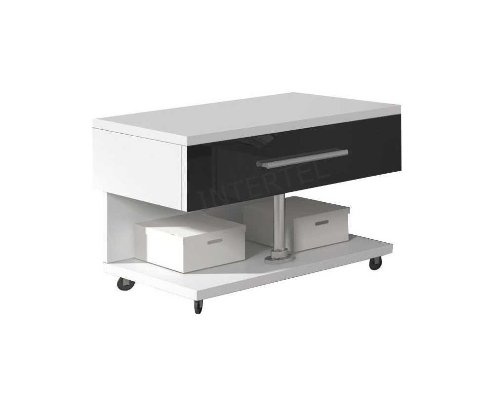 MAJA Nachttisch auf Rädern für Jugendliche, Hochglanz, Farbvarianten!