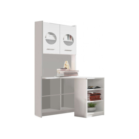 Regal mit einem Eckschreibtisch weiß, Kinderschreibtisch MAJA 1