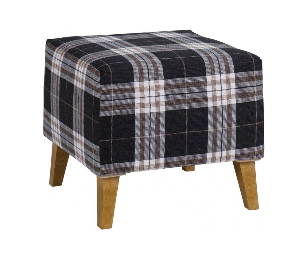 Hocker quadratisch mit Karomuster, LEMONE