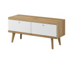 TV-Schrank Breite 107 cm im skandinavischen Stil, Eiche Riviera / weiß, BERGEN 1