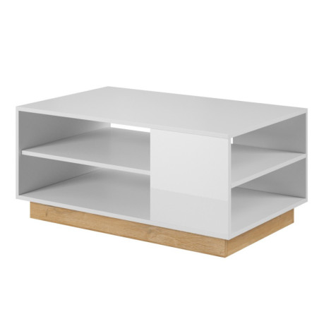 Couchtisch, Kaffeetisch, weiß + Grandson Eiche, ARKOS I 