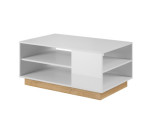 Couchtisch, Kaffeetisch, weiß + Grandson Eiche, ARKOS I 