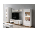TV-Schrank, TV-Board 187 cm, weiß glänzend + Grandson Eiche, ARKOS H