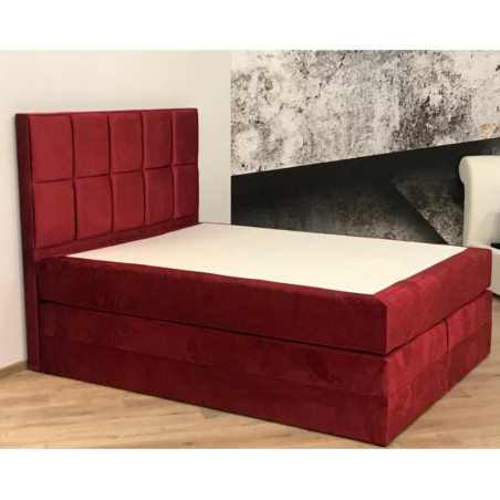 Boxspringbett, Doppelbett für Dachschräge, Ehebett mit Bettkasten, MAGNUS 5B