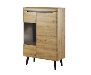 Wohnzimmer-Set, Eiche Aristan Lowboard, Vitrine, Couchtisch, Kommode, Kaffeetisch, ALTA