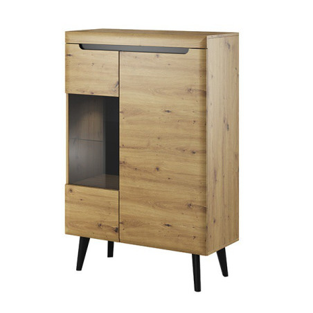 Wohnzimmer-Set, Eiche Aristan Lowboard, Vitrine, Couchtisch, Kommode, Kaffeetisch, ALTA