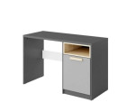 Schreibtisch, Graphit, Buche Ibsen, helles Grau und Weiß, Jugendzimmer, POK PO 09