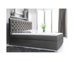 Boxspringbett 140x200 cm, Ehebett, Hotelbett, Kopfteil Chesterfield, MAGNUS 15A 