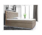 Boxspringbett 140x200 cm, Ehebett, Hotelbett, Kopfteil Chesterfield, MAGNUS 15A 