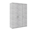 Schrank, Kleiderschrank 3-türig 133 cm, Beton hell, SELENA