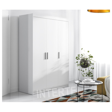 Kleiderschrank 3-türig 133 cm, Schrank weiß, SELENA