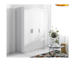 Kleiderschrank 3-türig 133 cm, Schrank weiß, SELENA Kleiderschrank 3-türig 133 cm, Schrank weiß, SELENA