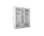 Schiebetürenschrank 180 cm mit Spiegel, Kleiderschrank 3-türig, 4 Farbvarianten, MARTEN SZ3