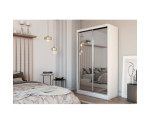 Schiebetürenschrank 120 cm mit Spiegel, Kleiderschrank 2-türig, Farbvarianten, MARTEN SZ3